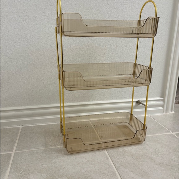 Gold Metal Bathroom Organizer Shelf - Picture 5 of 5